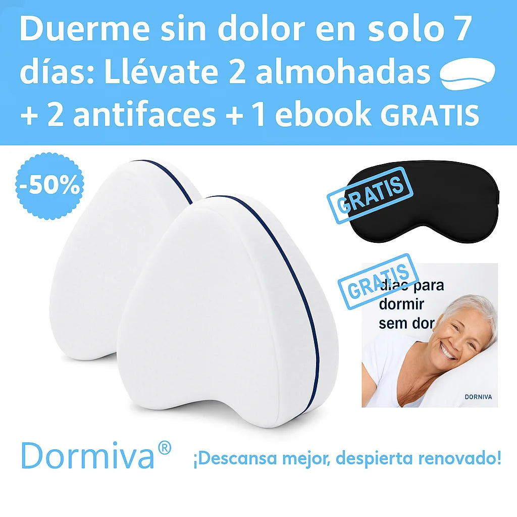 50% de Descuento : 2X1 Almohada ErgoFlex - Moderno y tecnológico Duerme sin dolor